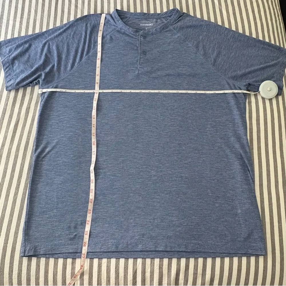 Men's J.Crew Soft Blue Henley Top – Two-Button Placket.